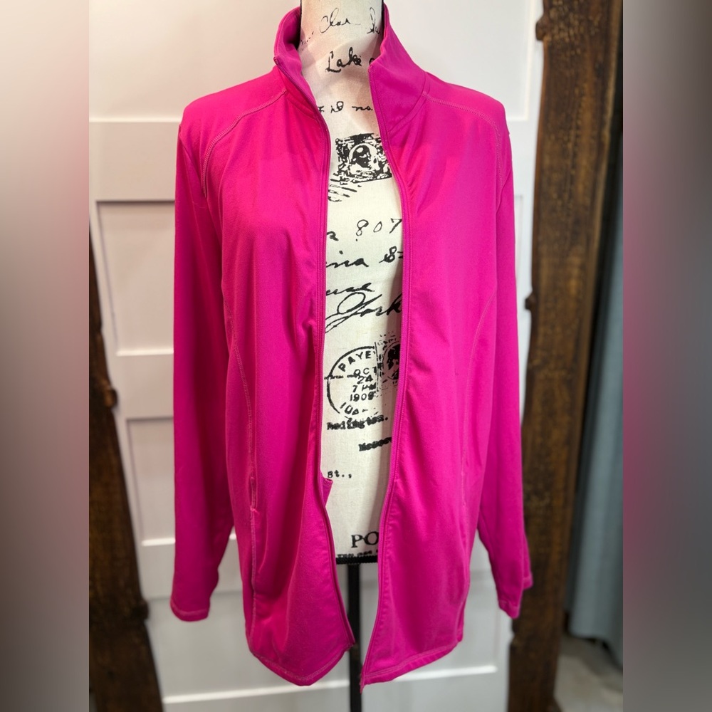 Champion Women’s Jacket XL Fuchsia Utility Zip-Up Workout Gym Pockets - Picture 6 of 9